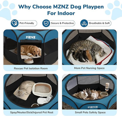 Dog Playpen, Portable Puppy Pet Crate Indoors - Image 3