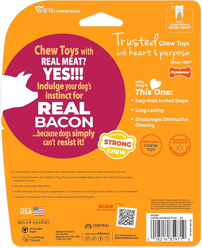 Nylabone Strong Chew Wishbone Dog Toy Made - Image 9