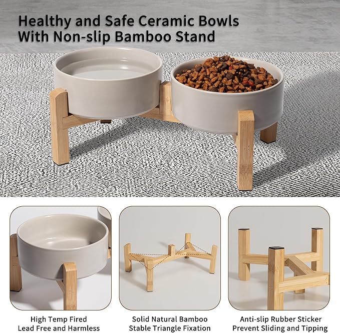Elevated Ceramic Dog Bowl Set - Image 3