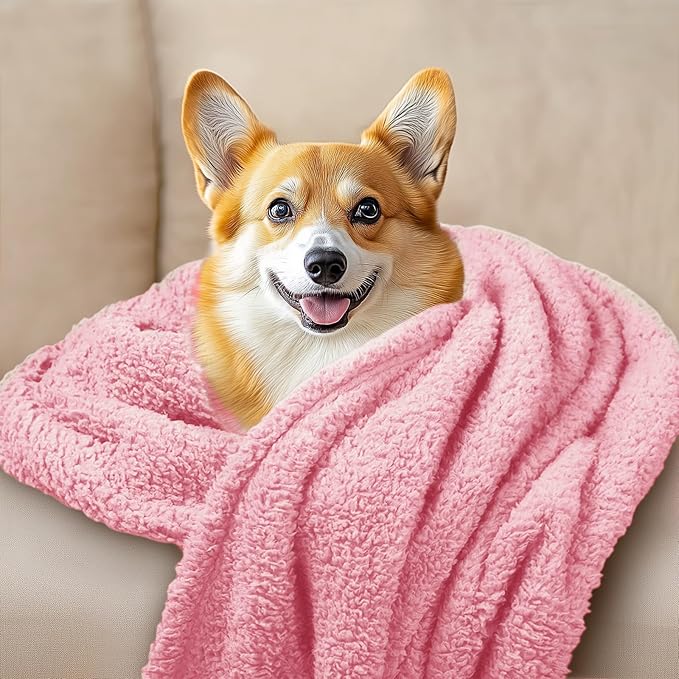 1 Pack 3 Calming Blankets Fluffy Premium Fleece Pet Blanket Soft Sherpa Throw - Image 3