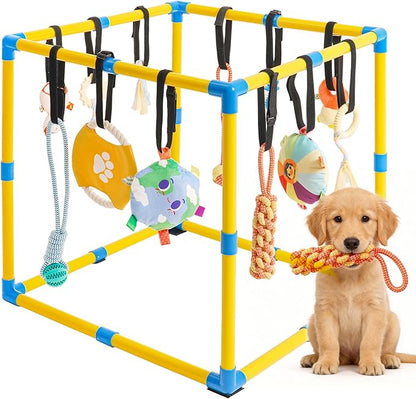 Puppy Play Gym for Small Dogs, 23.6"x 23.6" Large Indoor Dog Jungle Gym by Unknown