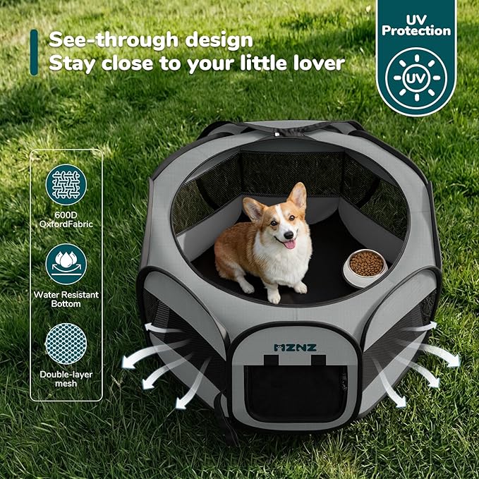 Dog Playpen, Portable Puppy Pet Crate Indoors - Image 6