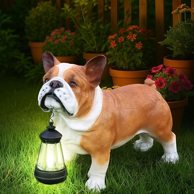English Bulldog Dog Garden Statue by Sprgarde