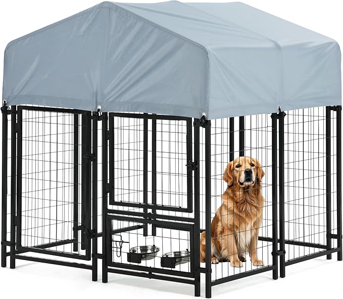 Outdoor Dog Enclosure Heavy Duty Dog Kennel House Mesh Dog Big Cage Pet Kennel by Unknown