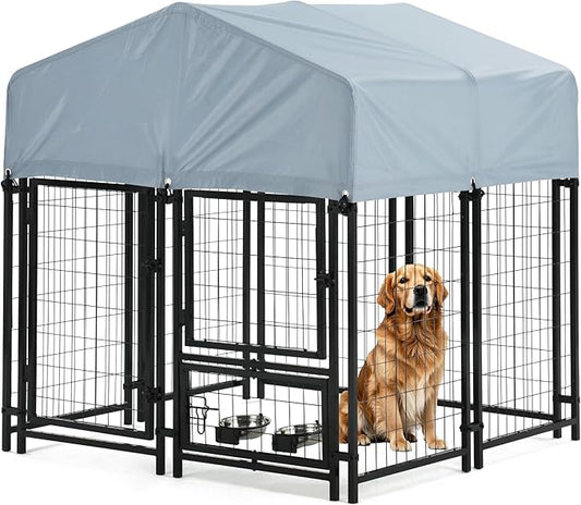 Outdoor Dog Enclosure Heavy Duty Dog Kennel House Mesh Dog Big Cage Pet Kennel by Unknown