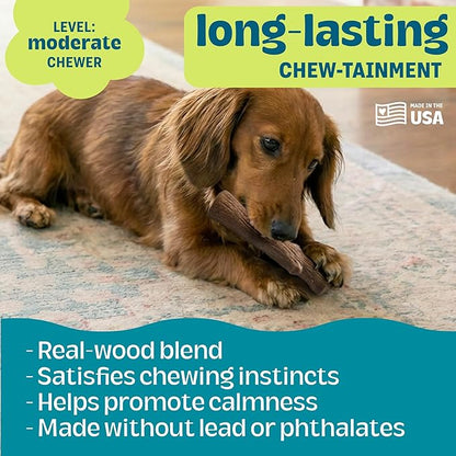 Pupstages Dogwood Dog Chew Toy, Made in the USA – Real-Wood Blend, Natural - Image 4
