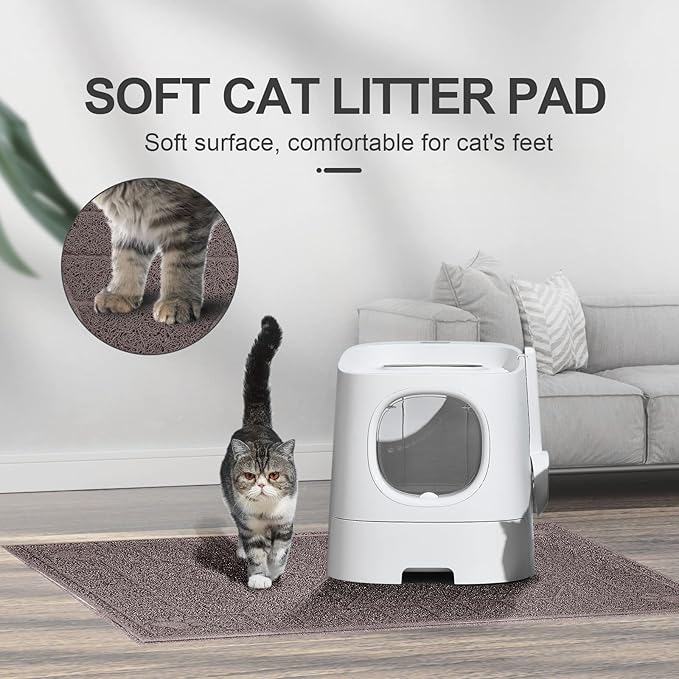 Cat Litter Mat, Litter Trapping Mat Soft on Kitty Paws, Waterproof, Easy Clean - Image 5