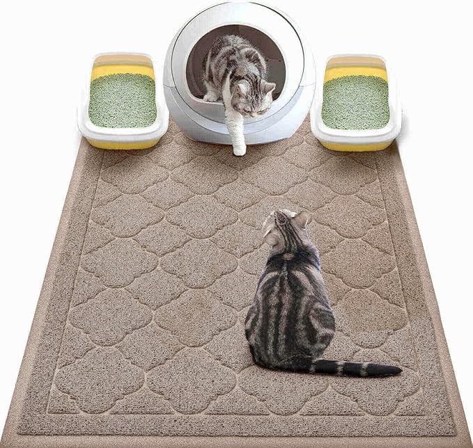WePet Cat Litter Box Mat, Kitty Premium PVC Pad, Durable Trapping Rug, by WePet
