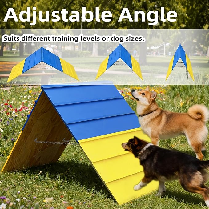 Dog Agility A Frame for Large Dogs, 82” x 23” Dog Agility Course Backyard Set - Image 2