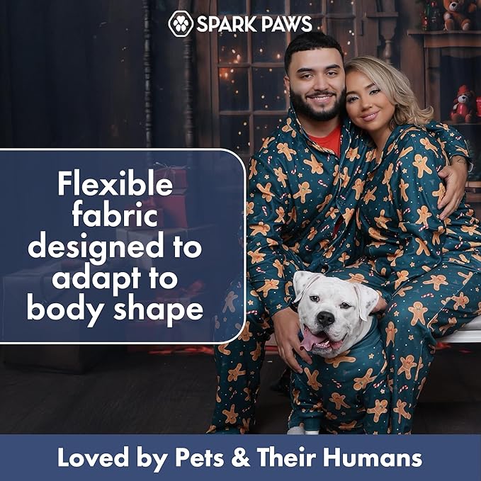 Spark Paws Dog Christmas Pajama, Dog Recovery Suit Male, Ultra-Soft and 4-Way - Image 7