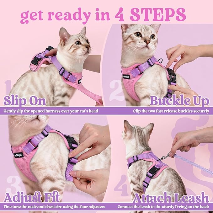 rabbitgoo Cat Harness and Leash Set, Escape Proof Kitten Harness - Image 8