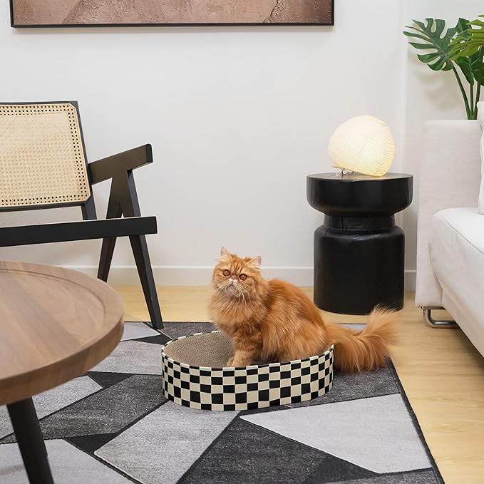 Conlun Cat Scratcher Bed, 2 in 1 Oval Cat Scratching Board - Image 9