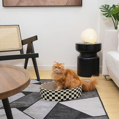 Conlun Cat Scratcher Bed, 2 in 1 Oval Cat Scratching Board - Image 9