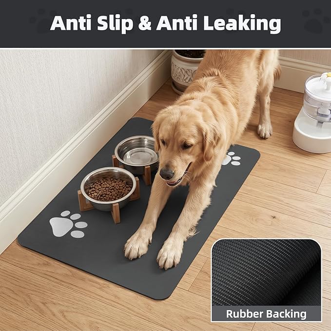 PADOOR Pet Feeding Mat-Absorbent Dog Mat - Image 5