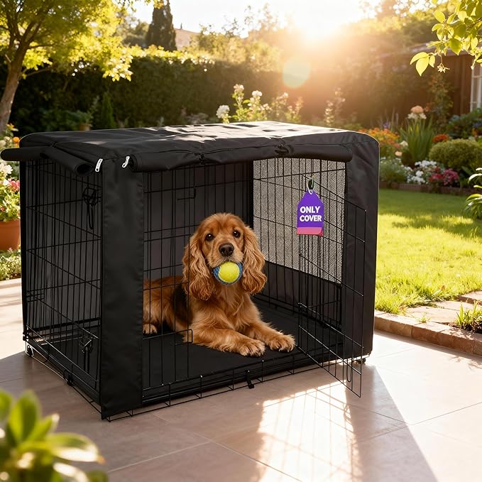 HiCaptain Breathable Dog Crate Cover 42 Inch, Durable Heavy Duty Kennel Cover - Image 6