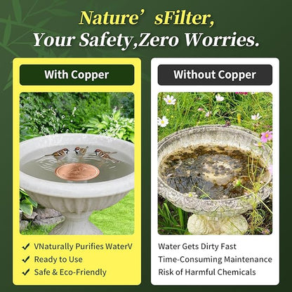 99.99% Pure Copper Cleaning Tray, 0.6mm 2-Piece Birdbath Copper Tray, equipped - Image 4