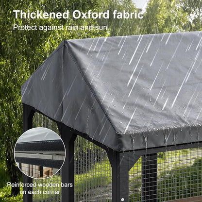 TIMHAKA 72" Catio Outdoor Cat Enclosure, Walk-in Large Cat Cage - Image 5