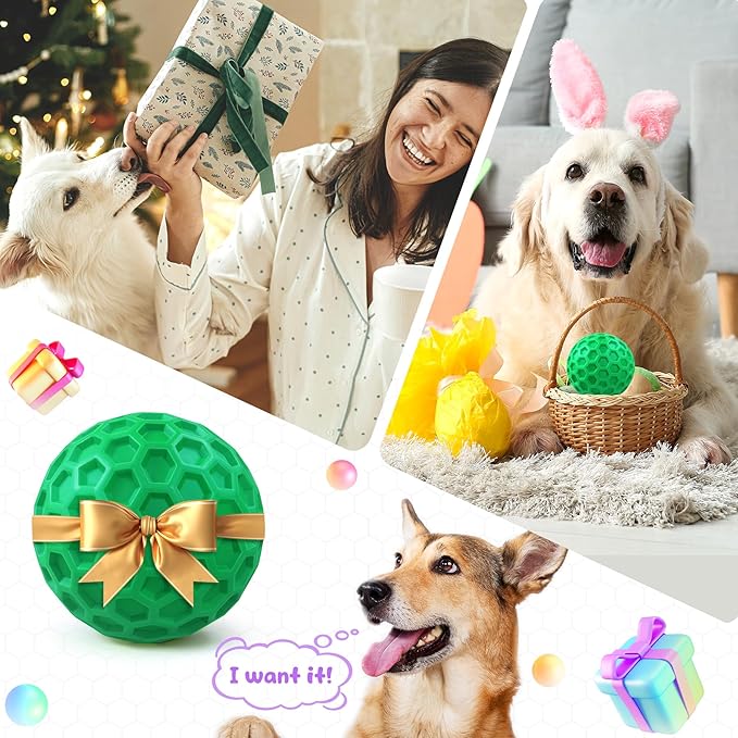 Tough Dog Chew Toys for Aggressive Chewers, Indestructible Dog Balls for - Image 8