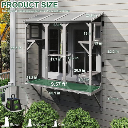ketive Cat Catio, Expandable Window Box Enclosure - Image 2