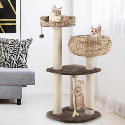 Tangkula Modern Cat Tree for Indoor Cats, Small/Tall Cat Tower - Image 9