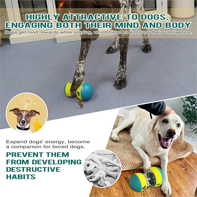 BSISUERM Dog Treat Dispensing Puzzle Toy Adjustable Food Dispenser Slow Feeder - Image 6