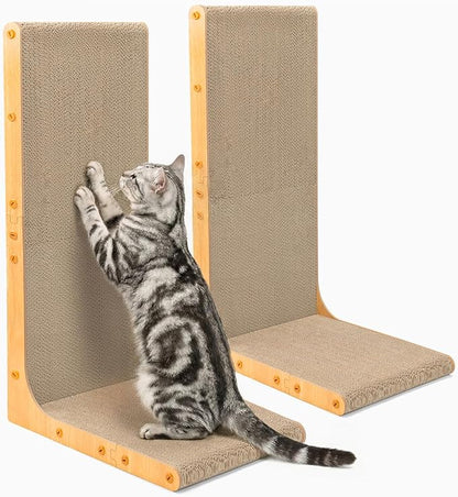 Conlun Cardboard Cat Scratcher, Vertical Scratching Post Durable Cardboard to by Conlun