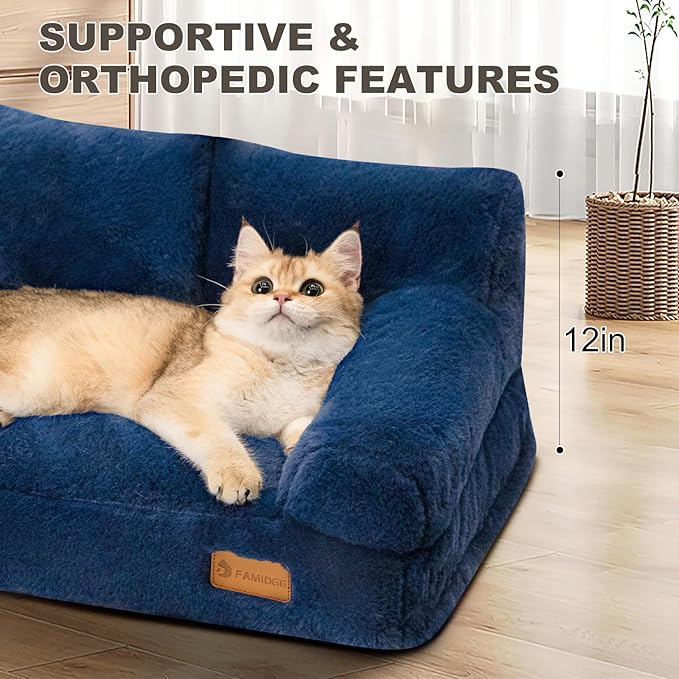 FAMIDGE Plush Cat Couch Bed - Image 5