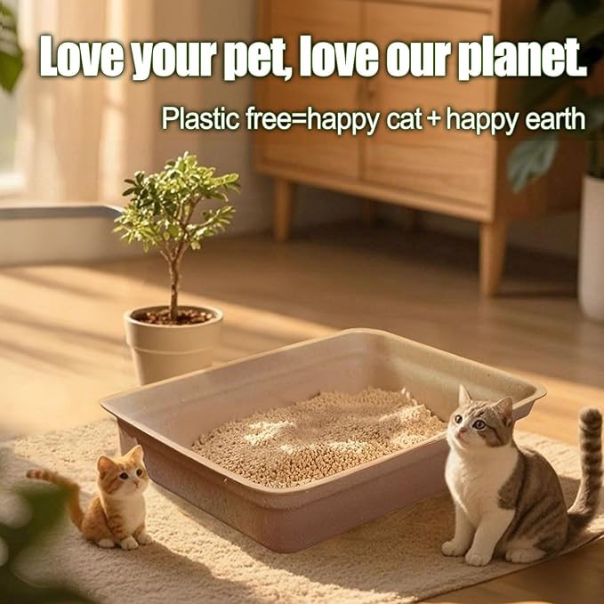 Disposable Litter Boxes for Cats Large: 2/4/6/8-Pack 17.5'' x 13.5'' Leak-Proof - Image 9