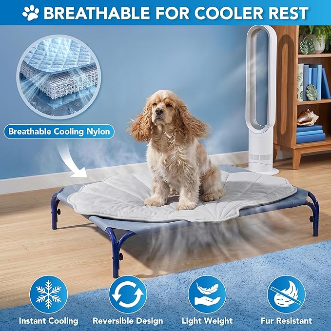 PetAmi Dog Cooling Mat, Sea Shell Shape, Pet Pad - Image 4