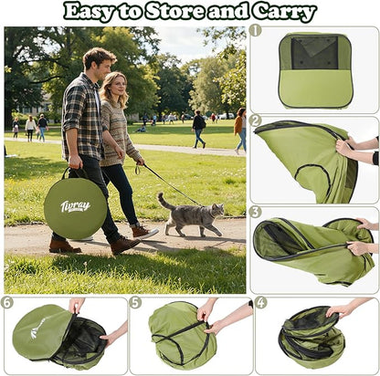 Cat Playpen, 3-in-1 Pop-up Outdoor Cat Enclosure - Image 7