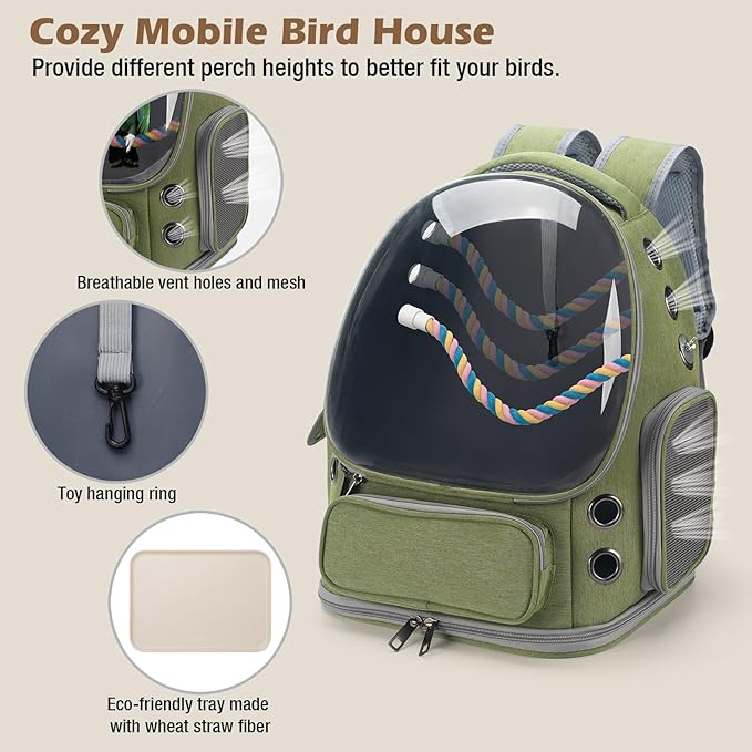 Bird Backpack Carrier Travel Cage - Image 5