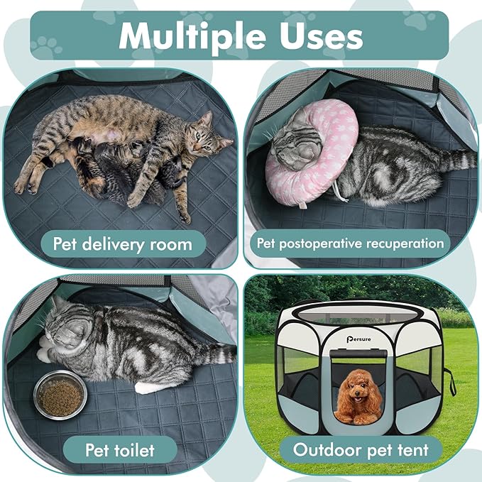 Dog Cat Playpen Indoor Outdoor for Puppy Pet Dogs Cat Travel and Recovery After - Image 5