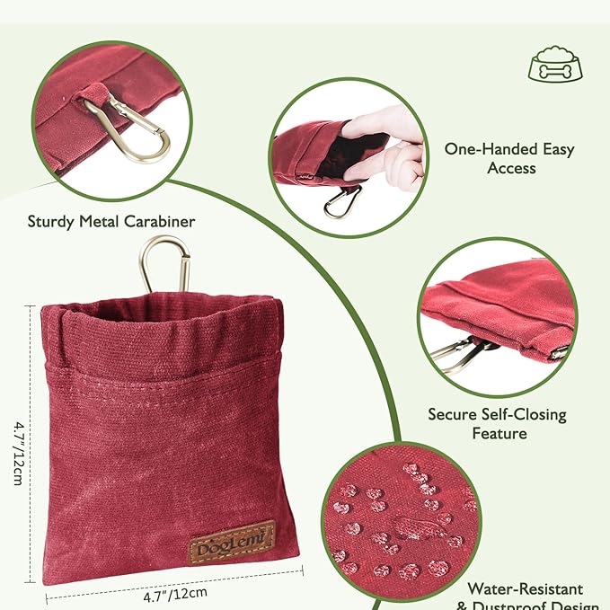 ETIAL Dog Treat Pouch, Portable Puppy Dog Training Treat Bag, Hand Free Dog - Image 2