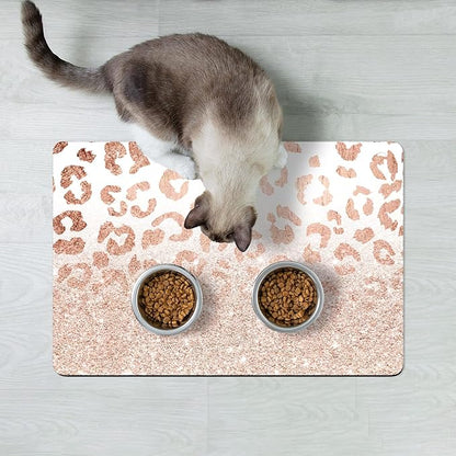 Rnivvi Dog Food Mat, Cute Anti-Slip Rubber Pet Feeding Rug Protect Floors - Image 7