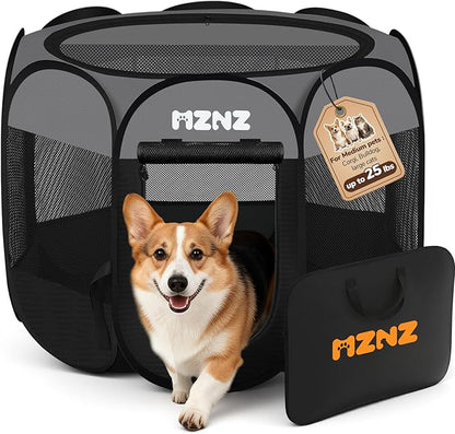 Dog Playpen, Portable Puppy Pet Crate Indoors by MZNZ
