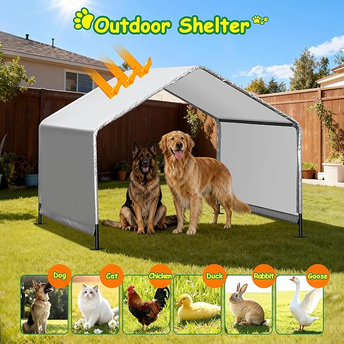 4'x 4'x 3.3' Dog Shade Shelter, Outdoor Dog Tent Dog House Canopy Waterproof - Image 4