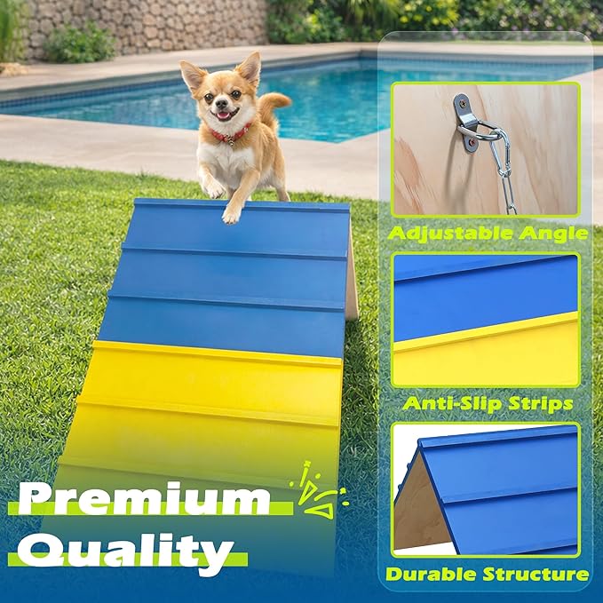 Dogs Agility Course Backyard Set, Non-Slip Dog Agility A-Frame - Image 4