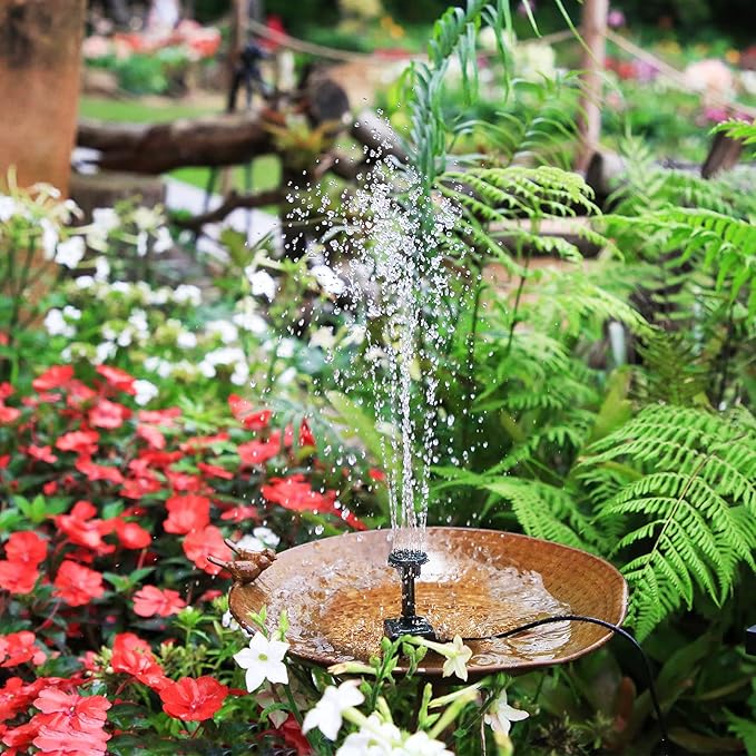 AISITIN 2.5W Solar Fountain Pump, DIY Outdoor Solar Water Fountain - Image 2