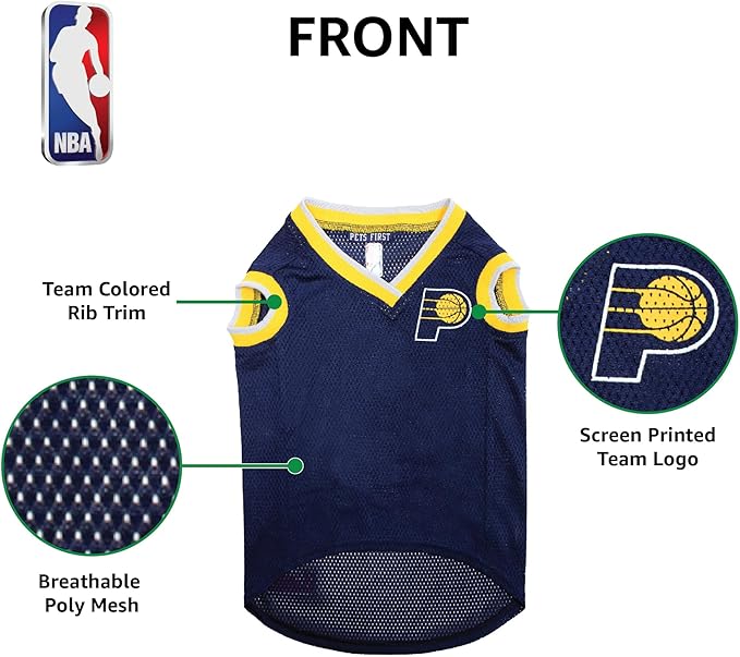 Pets First NBA INDIANA PACERS DOG Jersey, Small - Image 5