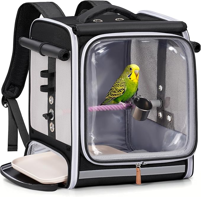 Mancro Bird Carrier Backpack for Small Birds, Bird Backpack by Mancro