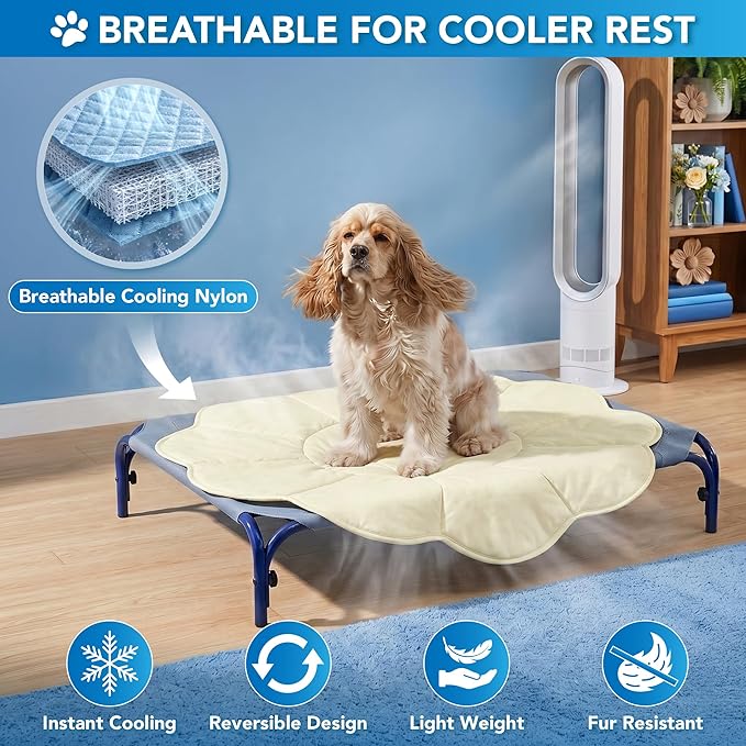 PetAmi Dog Cooling Mat, Flower Shape, Pet Pad - Image 4