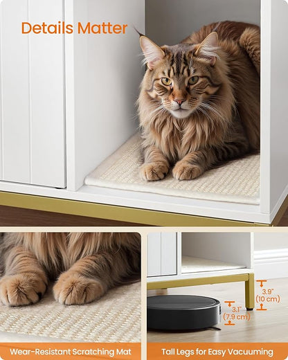 Feandrea Cat Litter Box Enclosure, Hidden Litter Box Furniture - Image 3