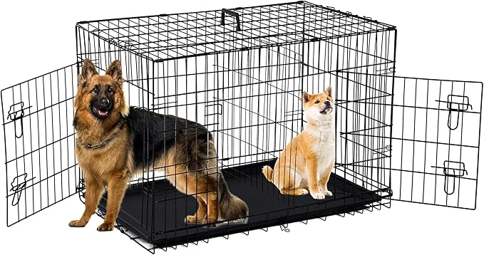 48 Inch Extra Large Dog Crates for Medium Dogs Double-Door Folding XXL Dog - Image 6