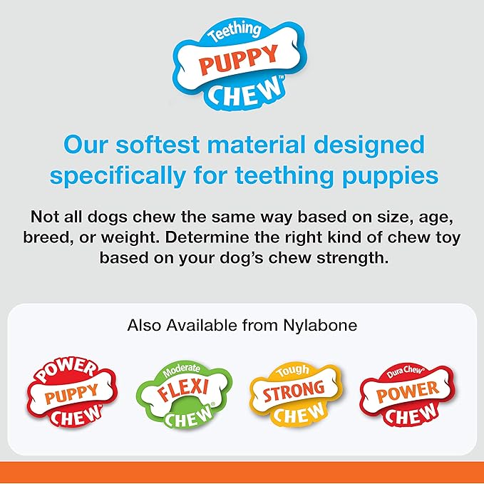 Nylabone Ring Bone Chew Toy for Puppies, Puppy Teething Toys, Puppy Enrichment - Image 2