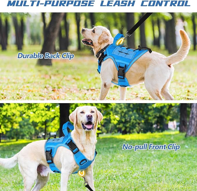 WINGOIN Blue Tactical Dog Harness - Image 5