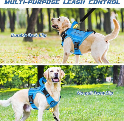 WINGOIN Blue Tactical Dog Harness - Image 5
