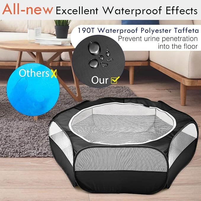Pawaboo Small Animals Playpen, Waterproof Small Pet Cage Tent - Image 4