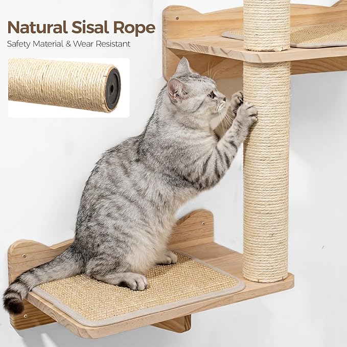 Cat Wall Shelves, 3-Tier Cat Shelves - Image 5