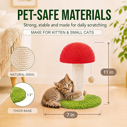 Mushroom Cat Scratching Post 11" - Image 7