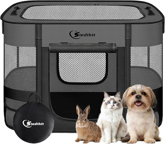 Dog Playpen, Cat Pet Puppy Pen, Portable Playpens by Siedihit